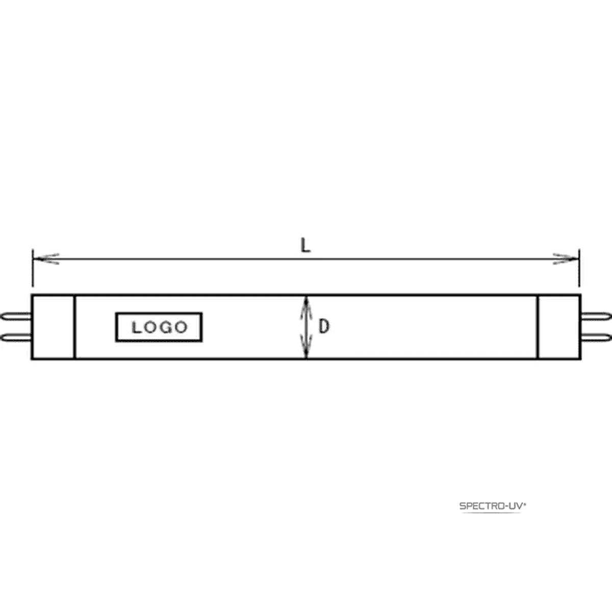 Spectroline NDT 8 Watt 254 nm Tube For Model ENF-280/12H, ENF-280C, HCL-1000, XL-1000