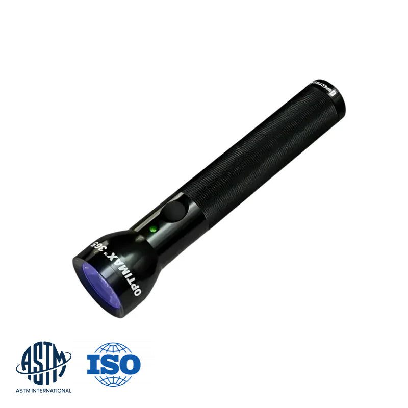 OptiMax 365 LED 365 nm UV-A-Taschenlampenset (auch in Fremdspannungen erhältlich)