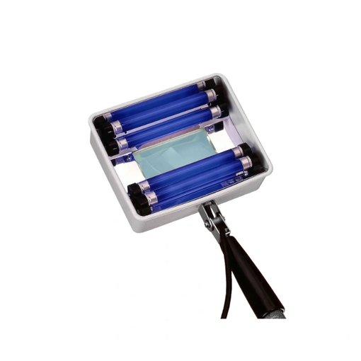 Lámpara de examen de madera con lupa de luz negra ultravioleta (UV) Q-Series, 4 tubos de luz negra de 4 vatios y 365 nm (enchufe de EE. UU.)