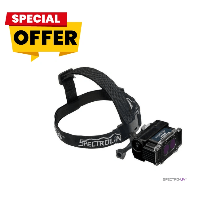 EagleEye™ II Dual Beam 365nm Ultraviolet (UV-A) Blacklight and White Light LED Headlamp Inspection Kit (Also available in foreign voltages)