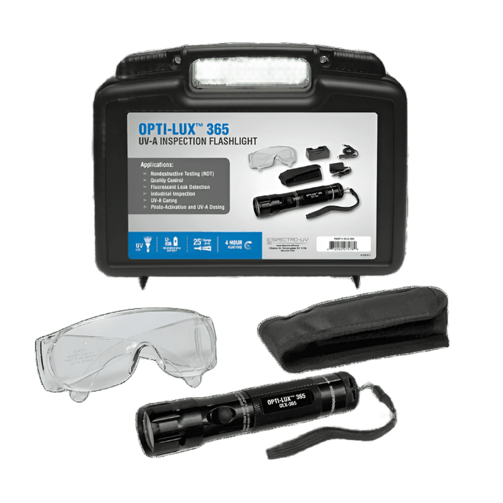 Opti-Lux 365 LED 365nm UV-A Flashlight Kit with UV-A Pass Filter Also available in foreign voltages